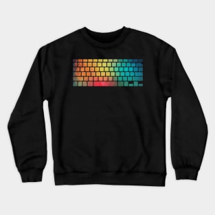 Rainbow color pattern keyboard Crewneck Sweatshirt